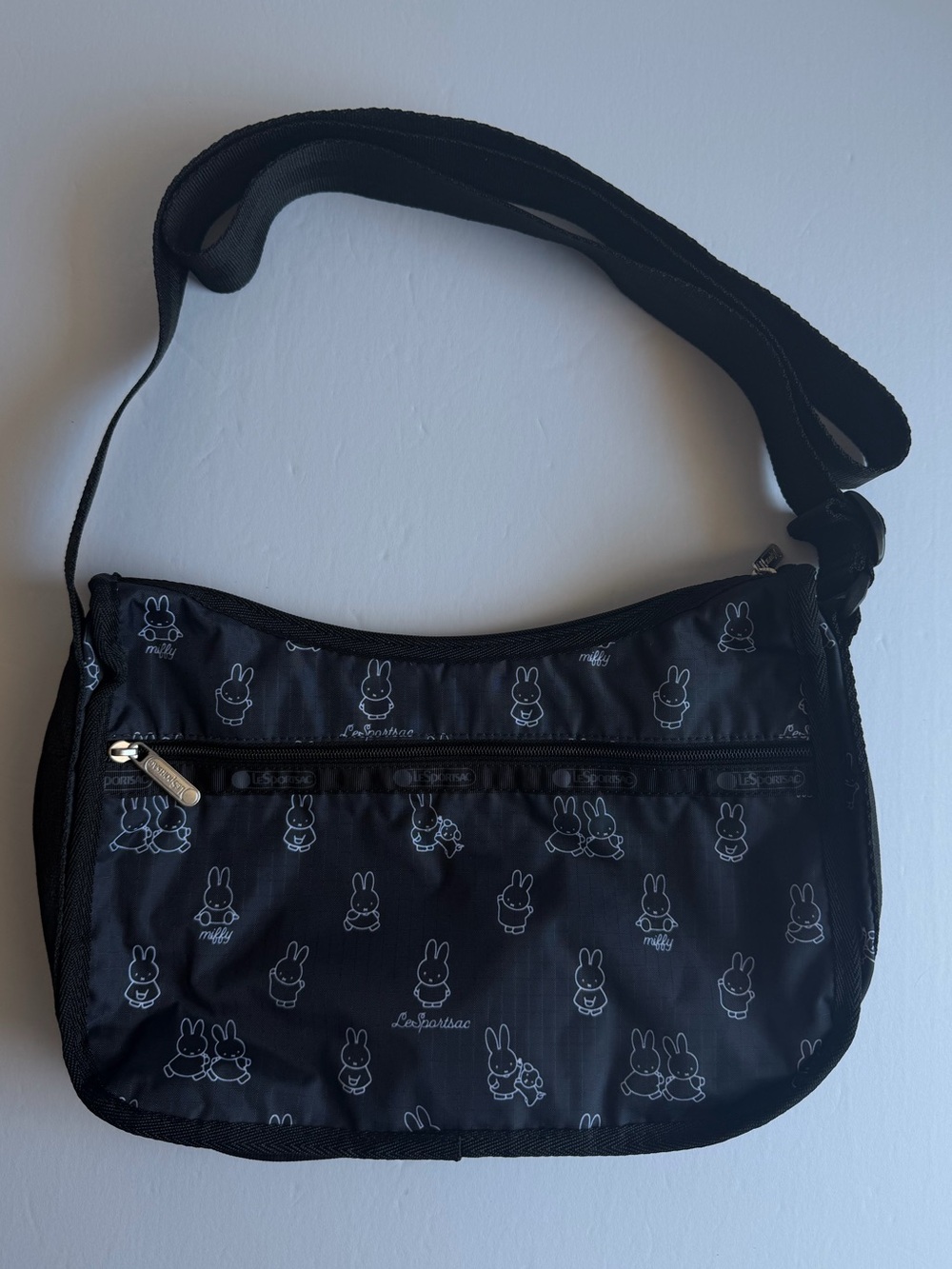 Lesportsac Classic Hobo Miffy Black Stencil
